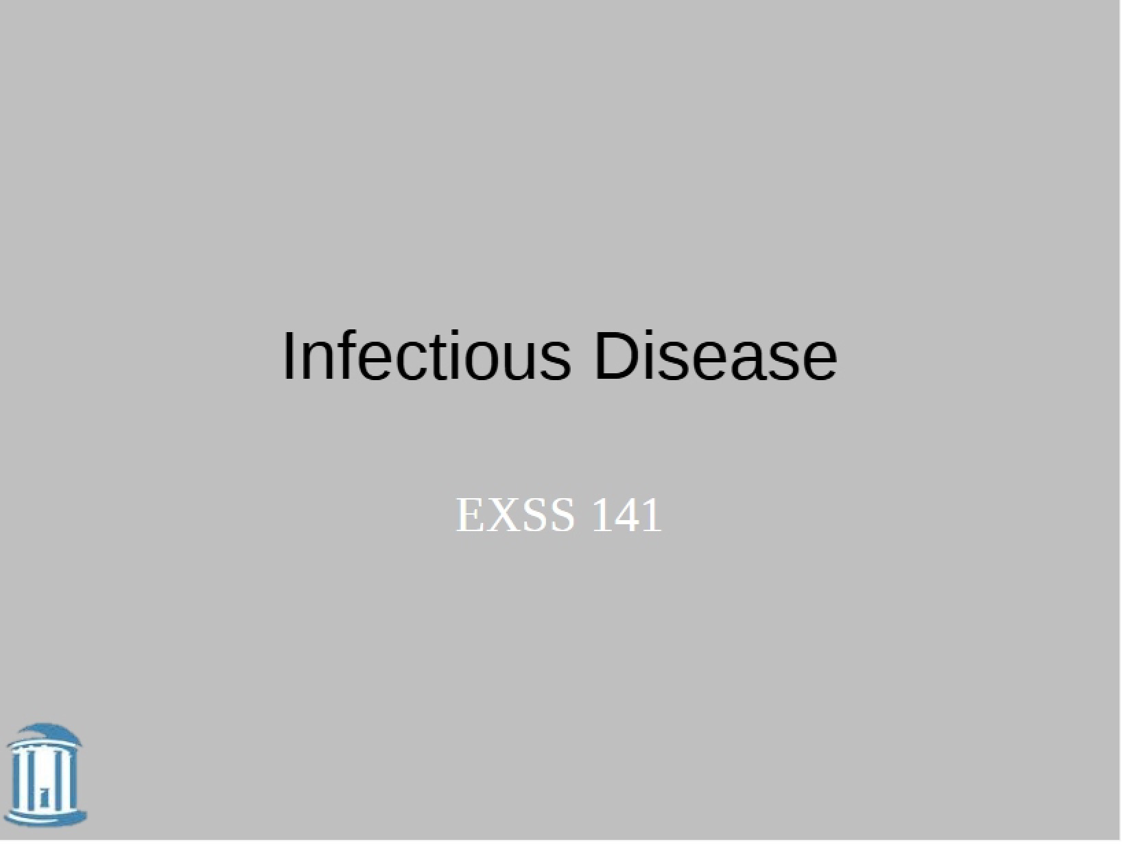Student Lecture 11 Infectious Diseases