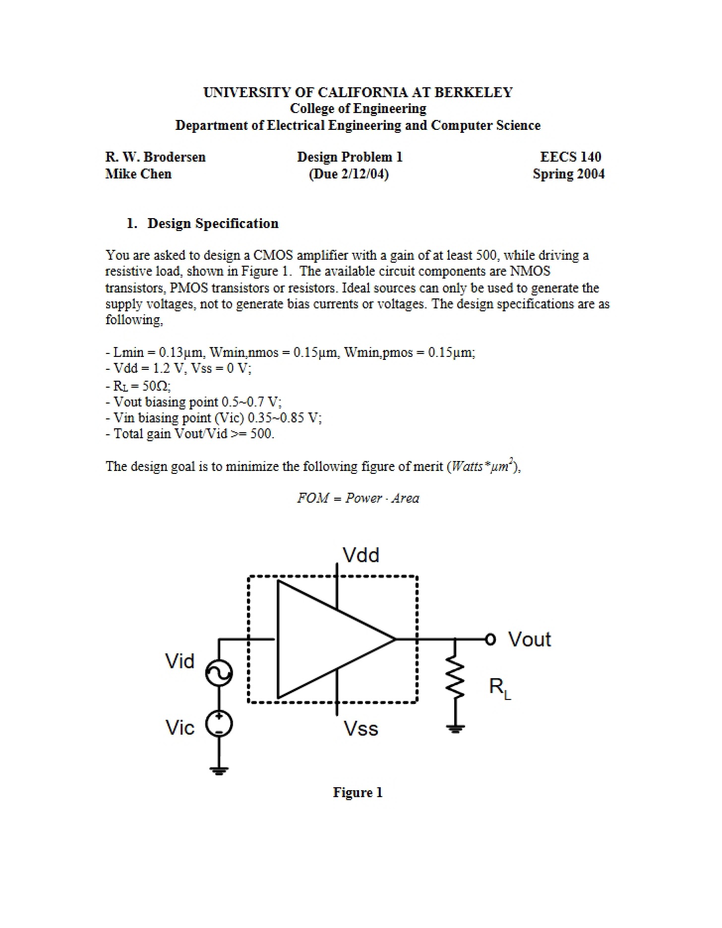 First Design Problem
