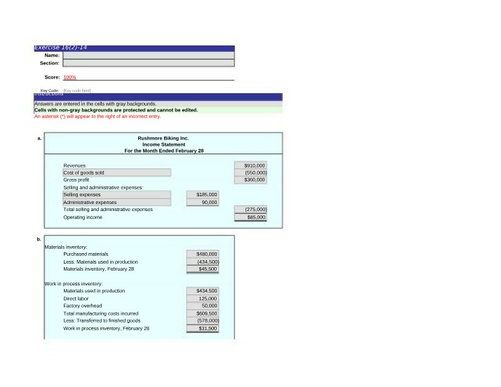Accounting 101 - Exercise 16-2