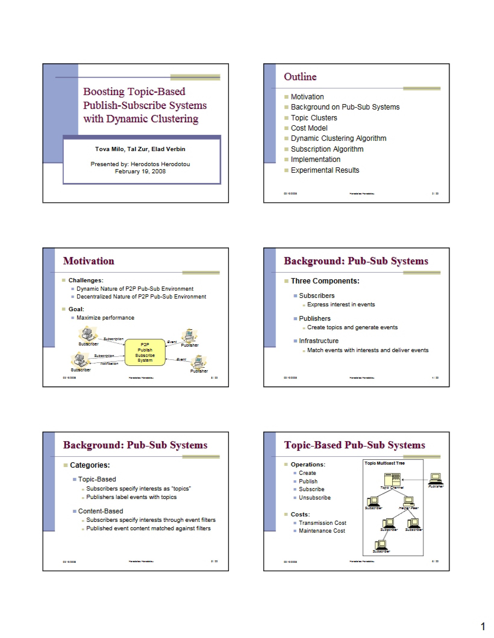 Dynamic Clustering to Boost Topic-Based Publish-Subscribe