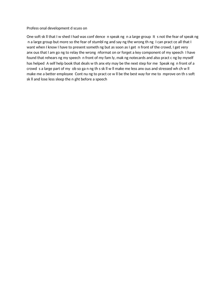 Discussion 4 - Professional Development