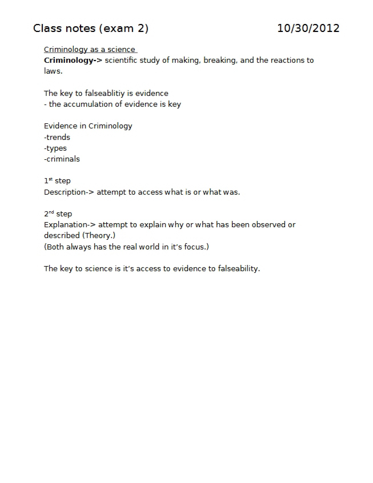Science of Criminology - B