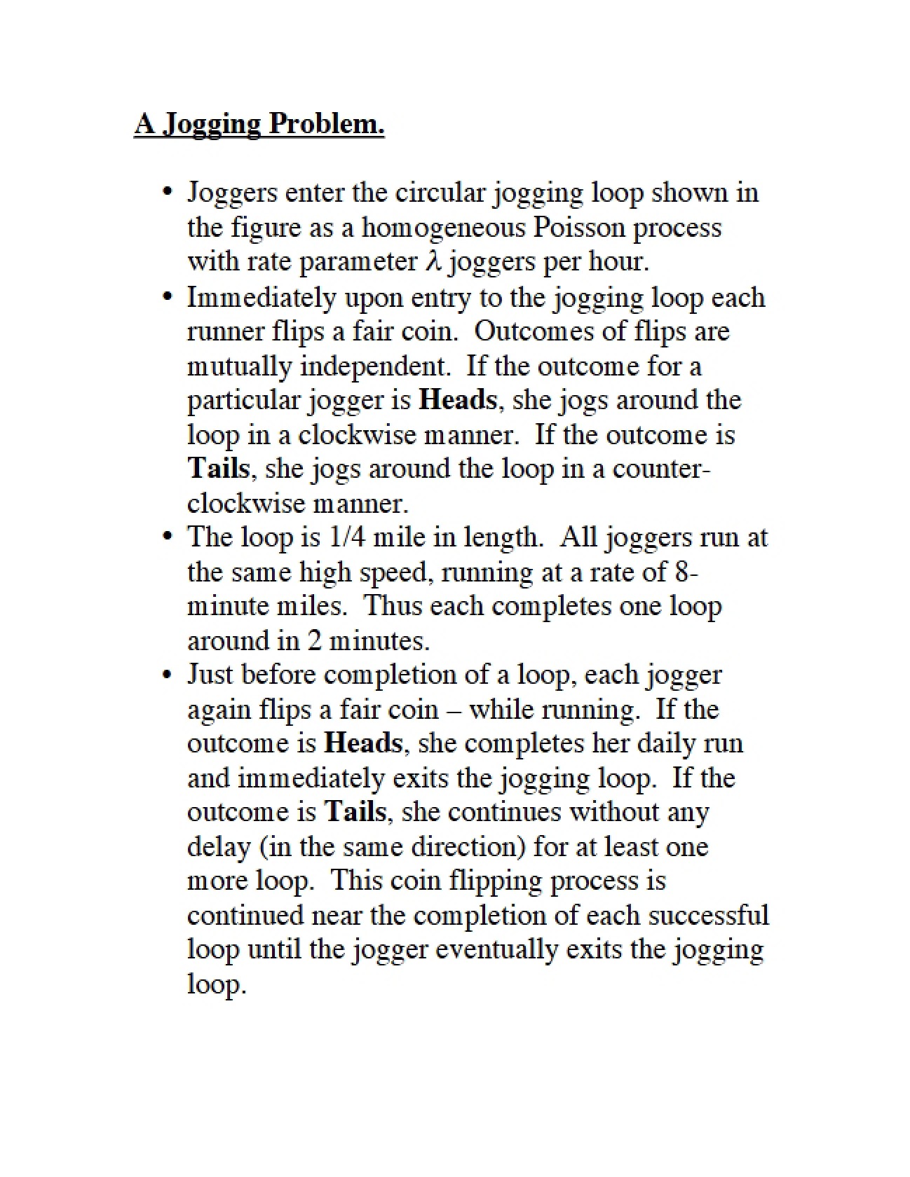Problem: Jogging