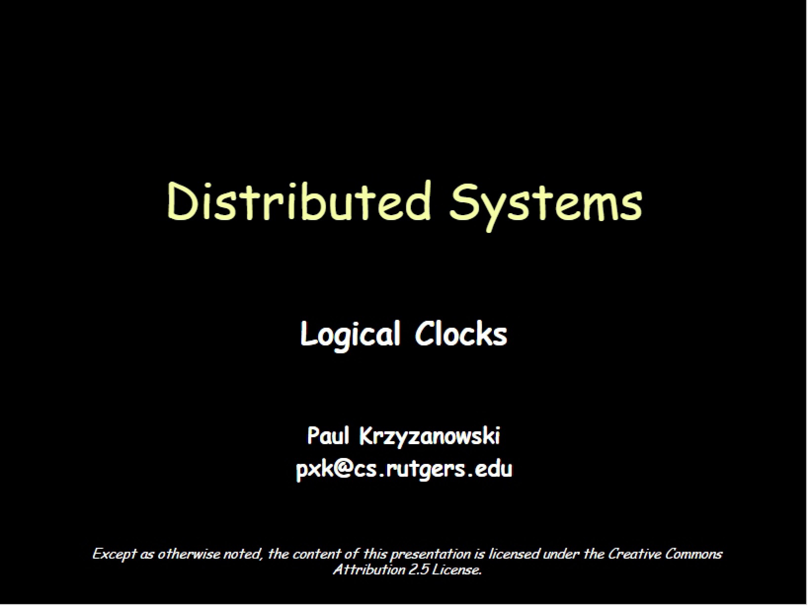 Clocks Logical