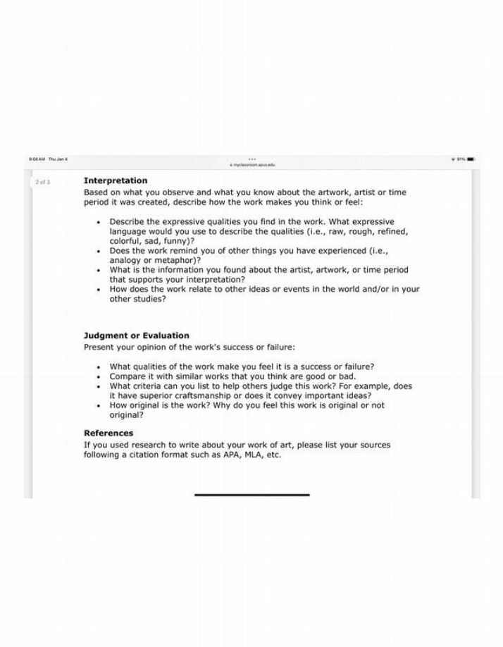 Guide to Art Interpretation and Evaluation