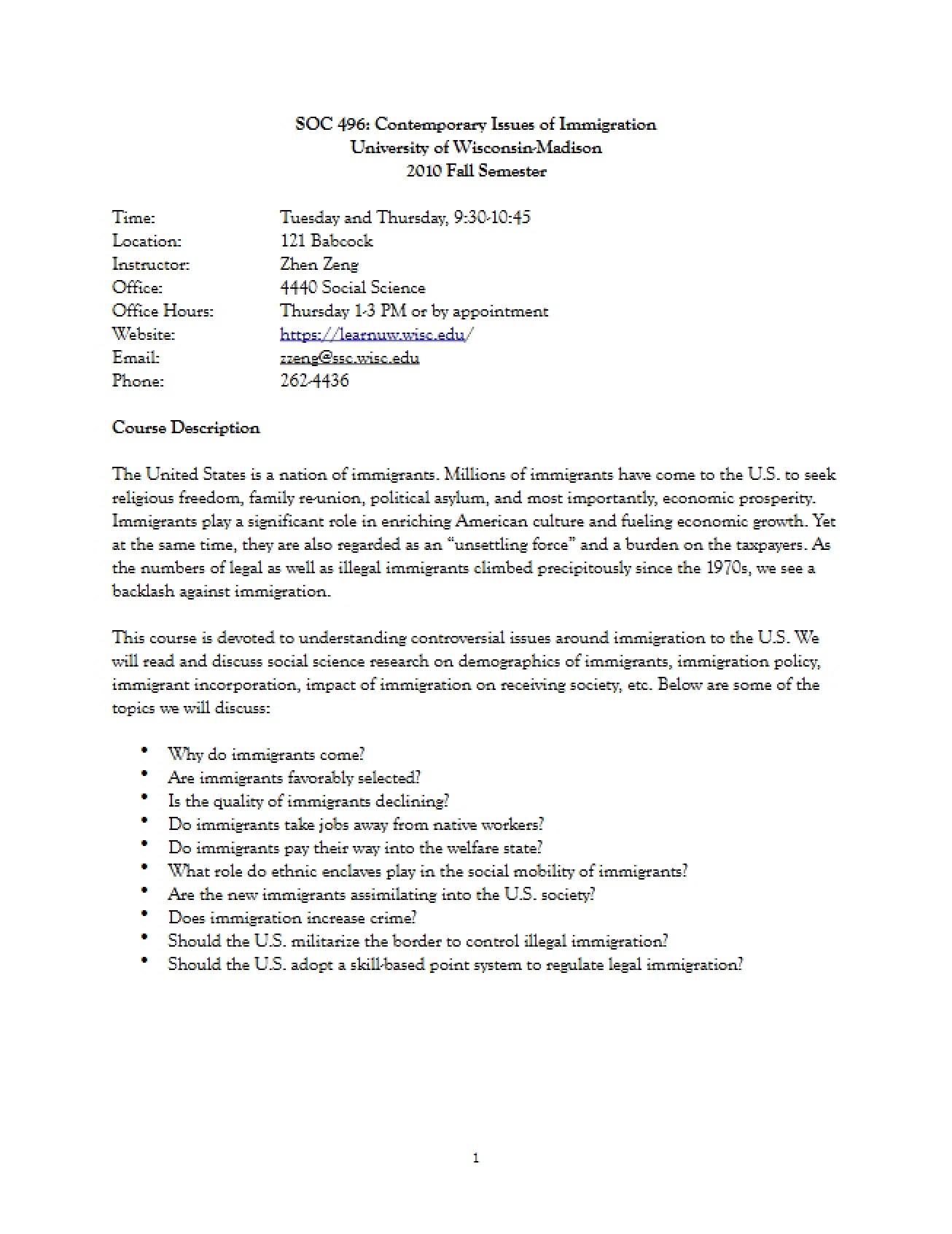 Course Outline