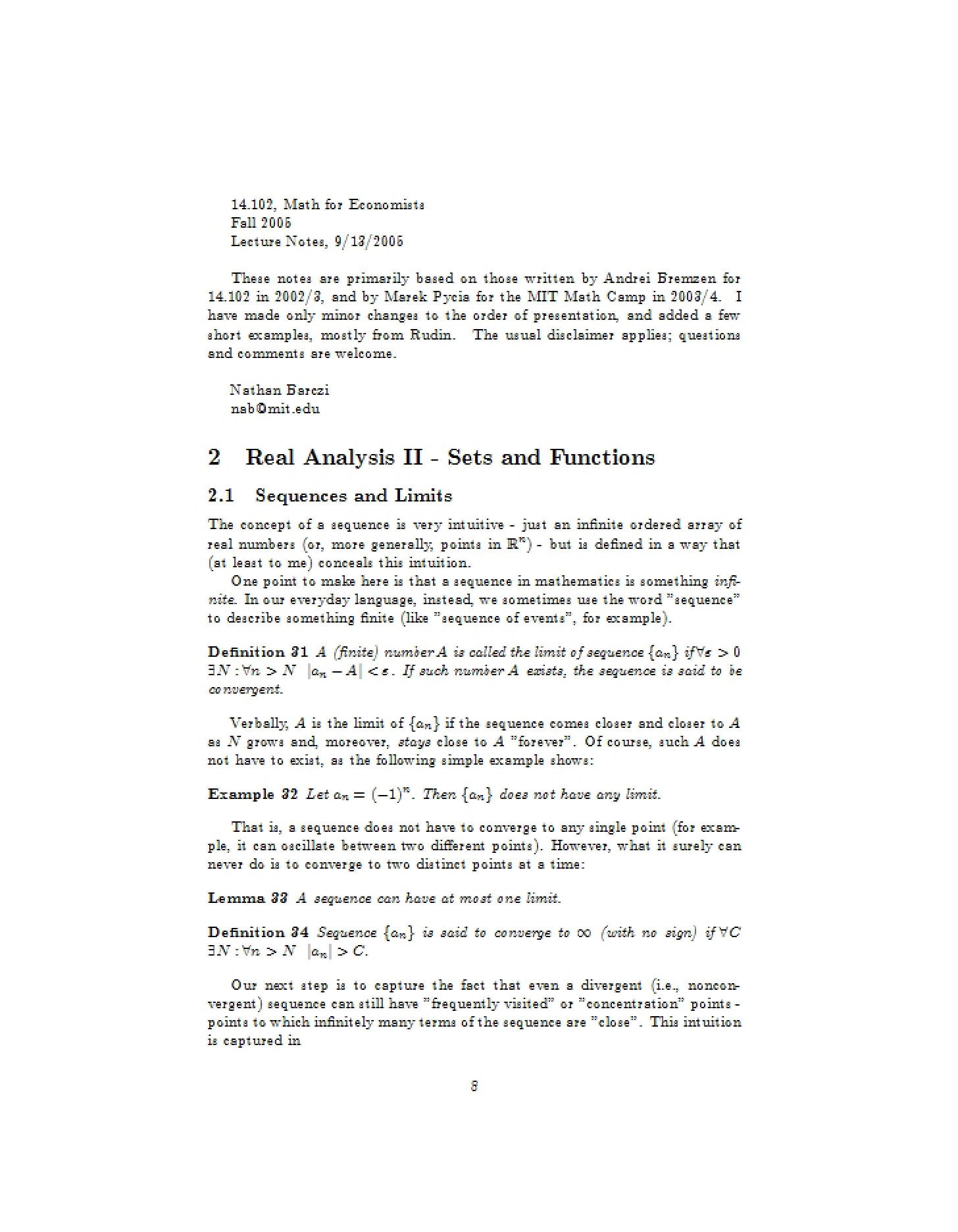 Notes on Lectures