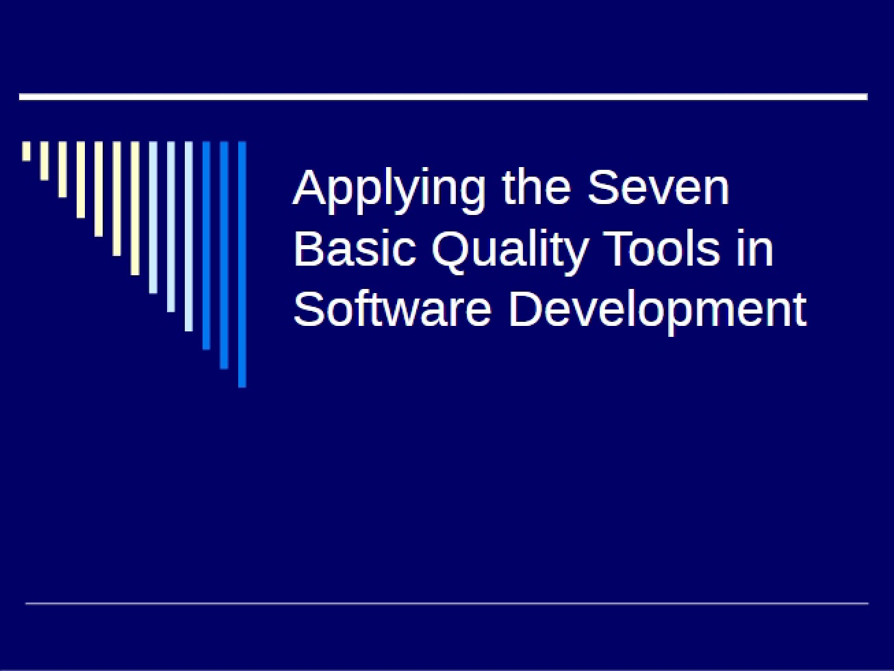 Seven Basic Quality Tools Application