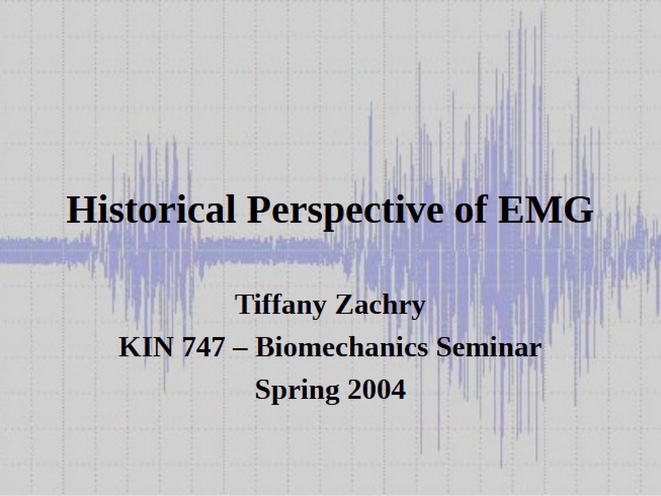 EMG Historical Perspective