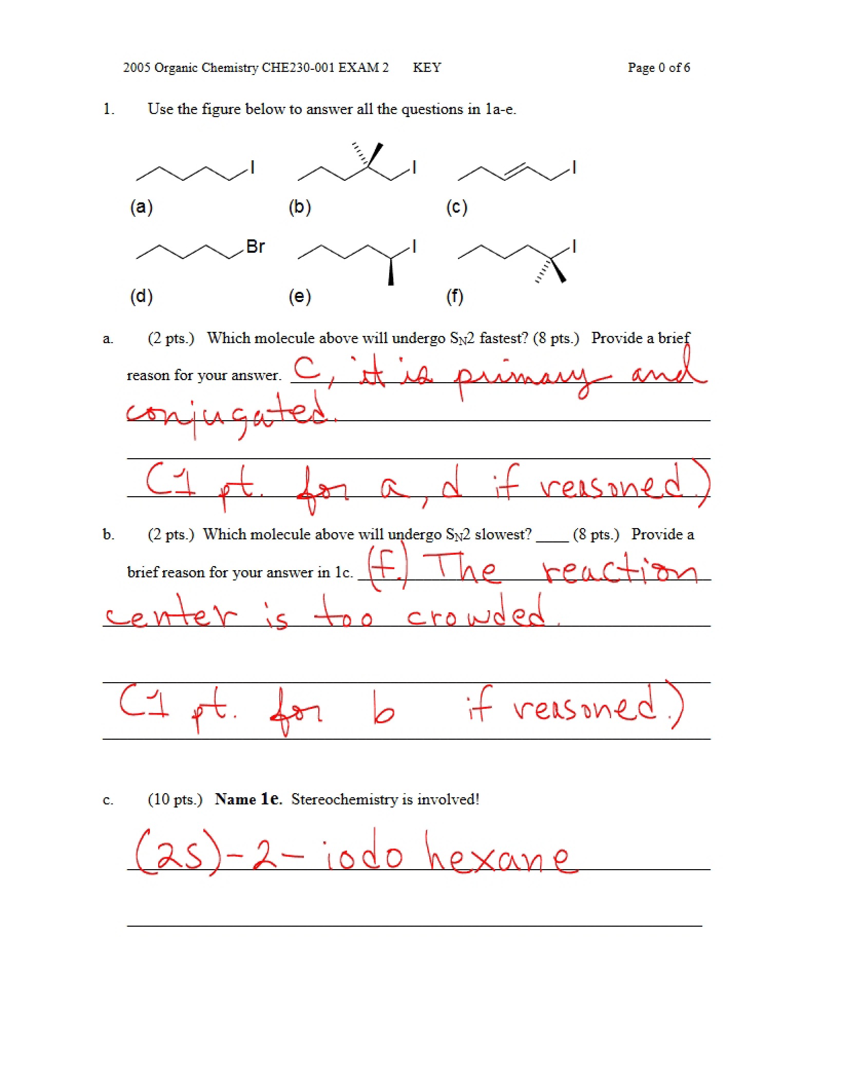 Exam Two CHE 230-001
