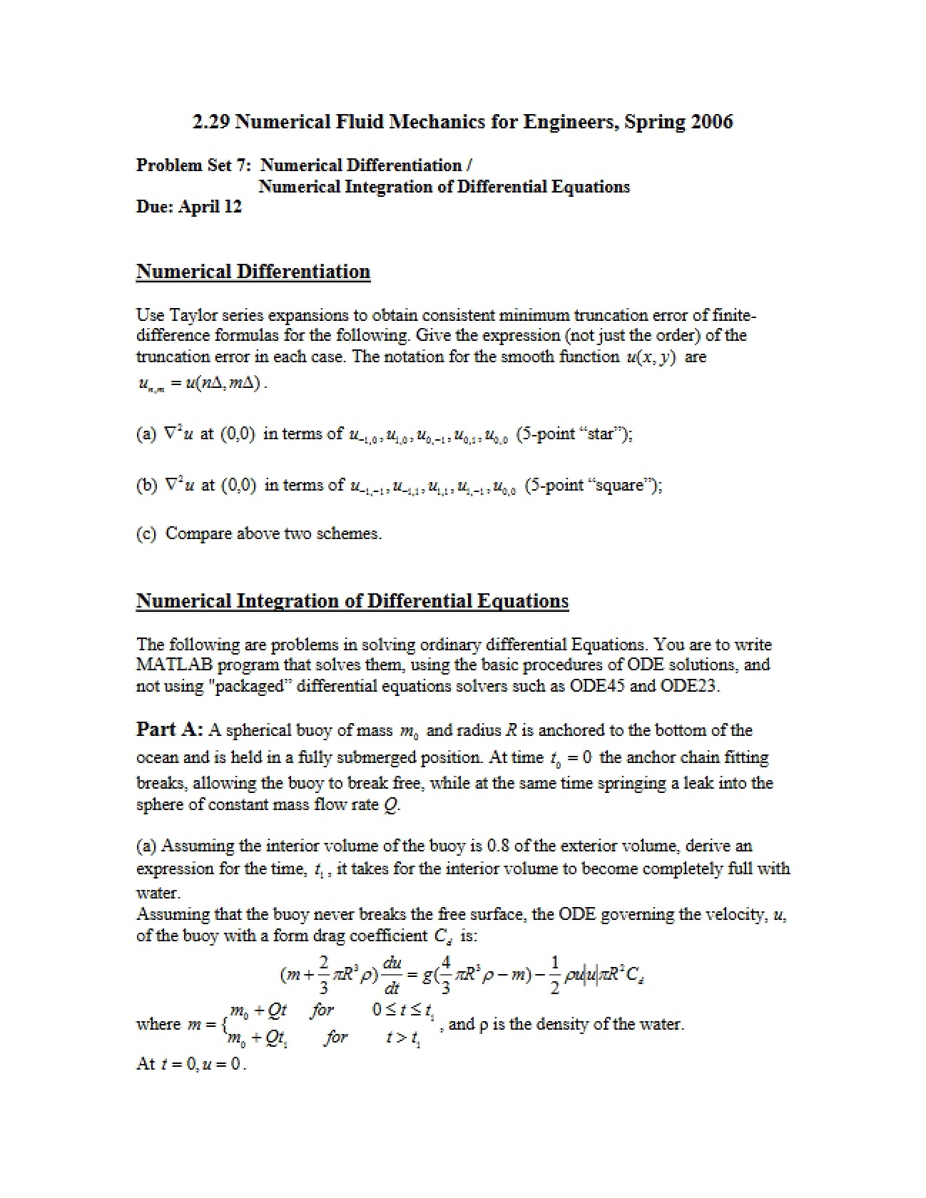 Differential Equations: Numerical Integration