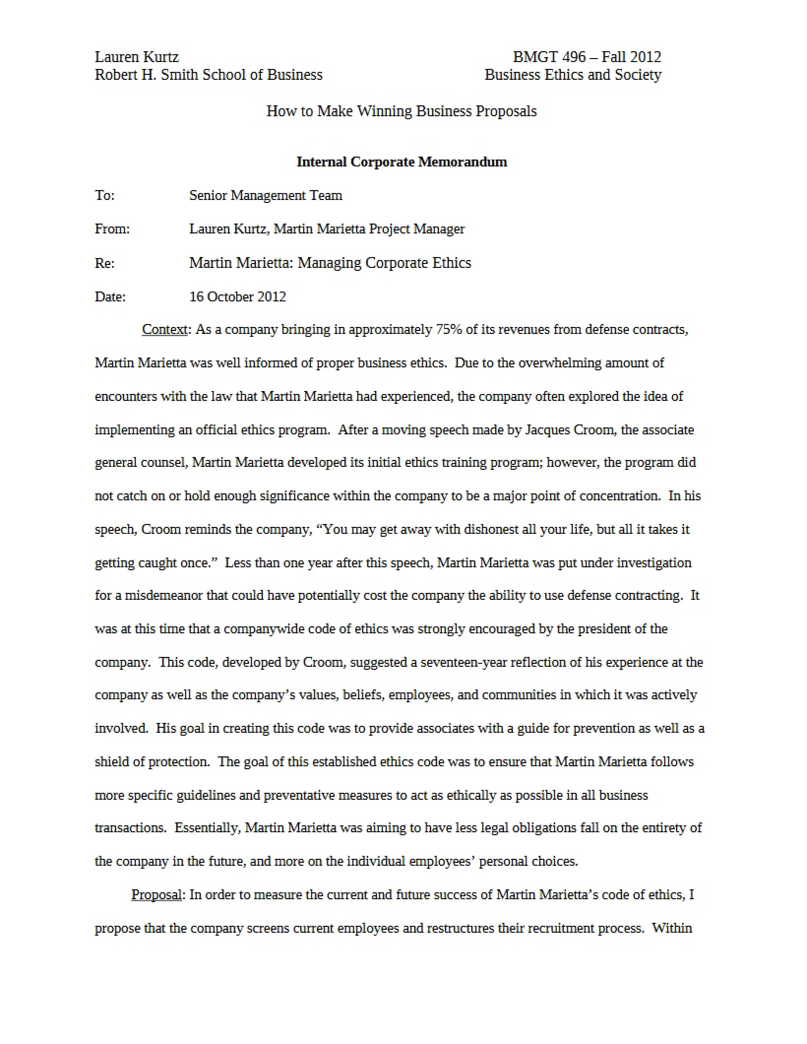 Business Proposals That Win