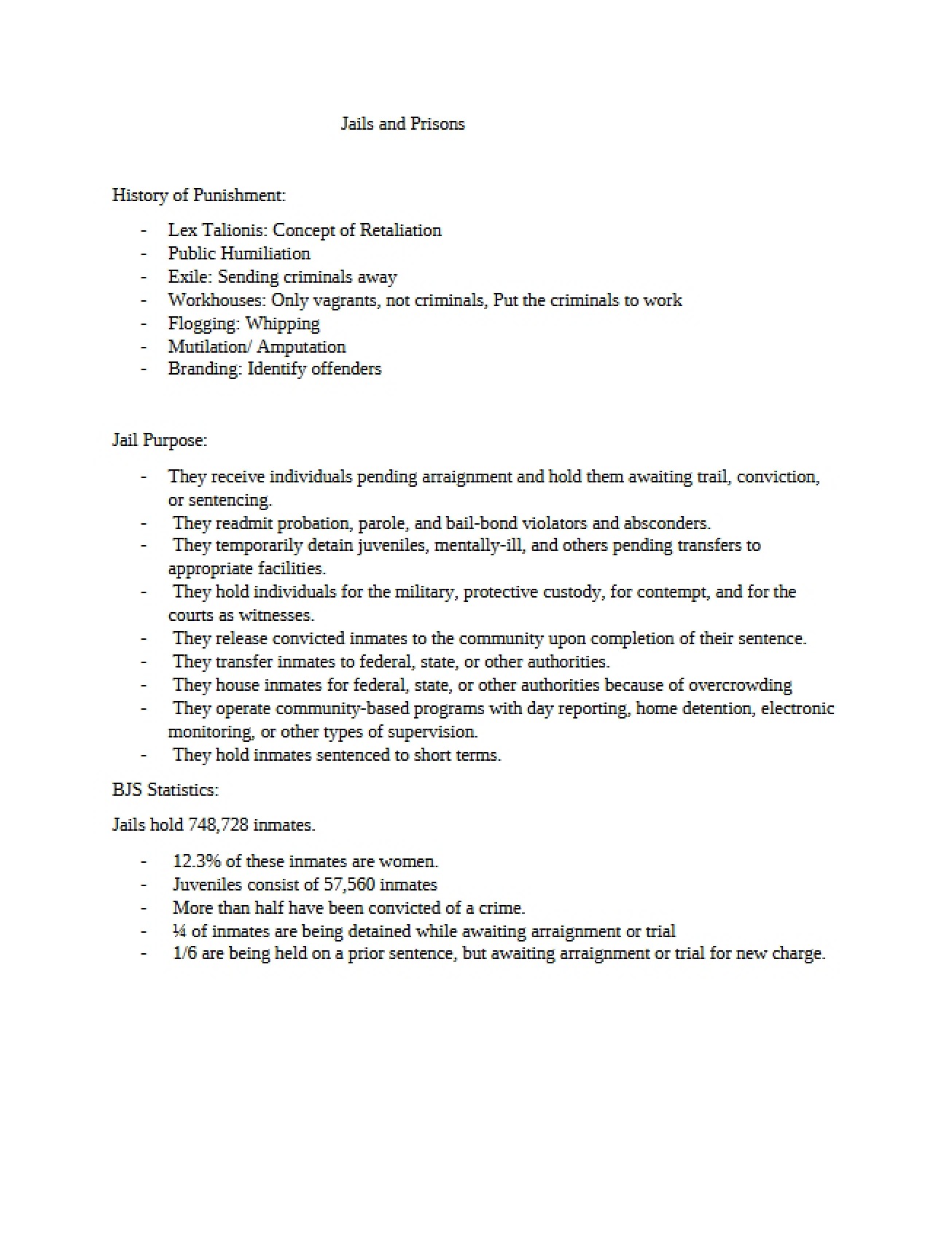 Prisons and Jails Overview