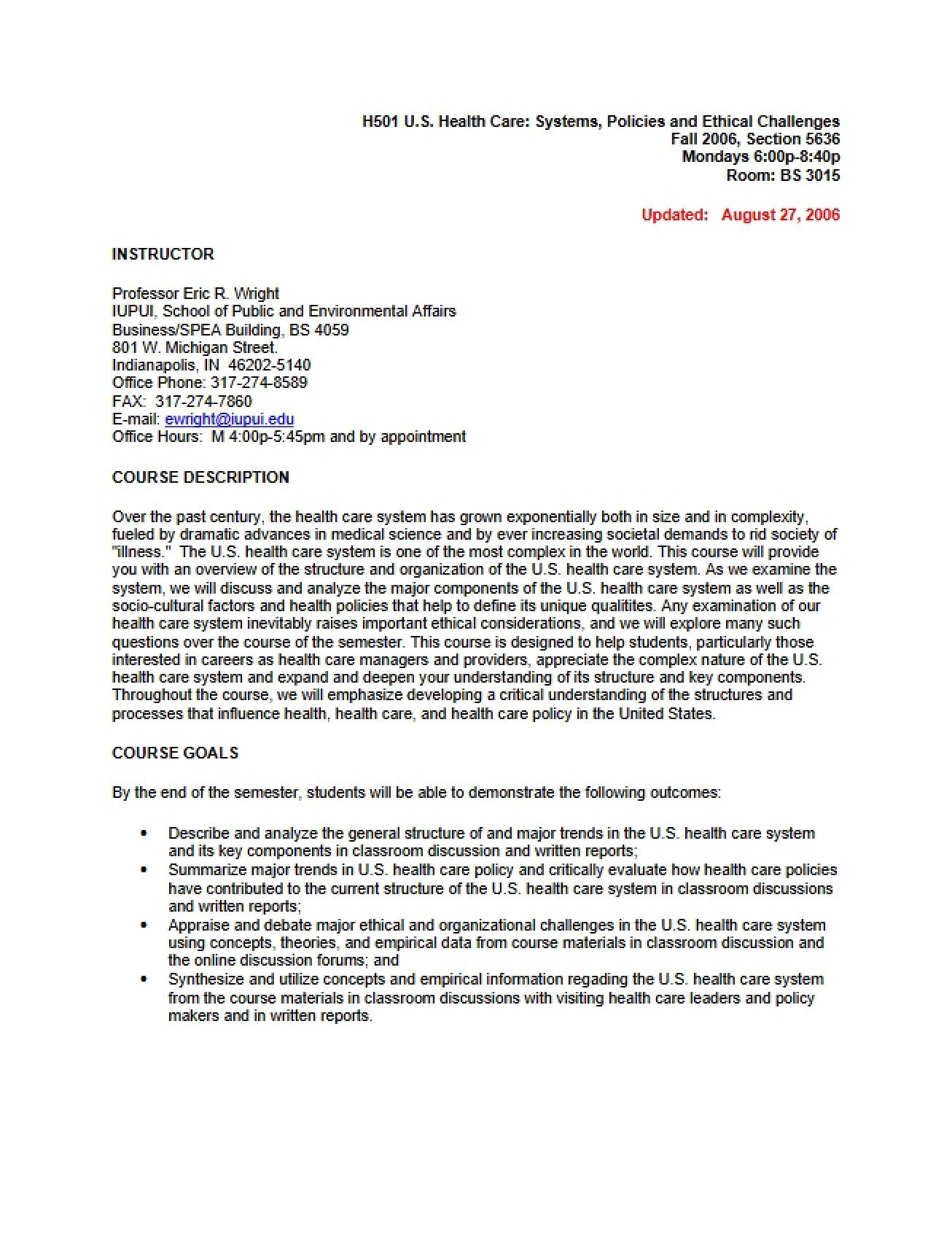 Applied Anthropology Fundamentals Syllabus