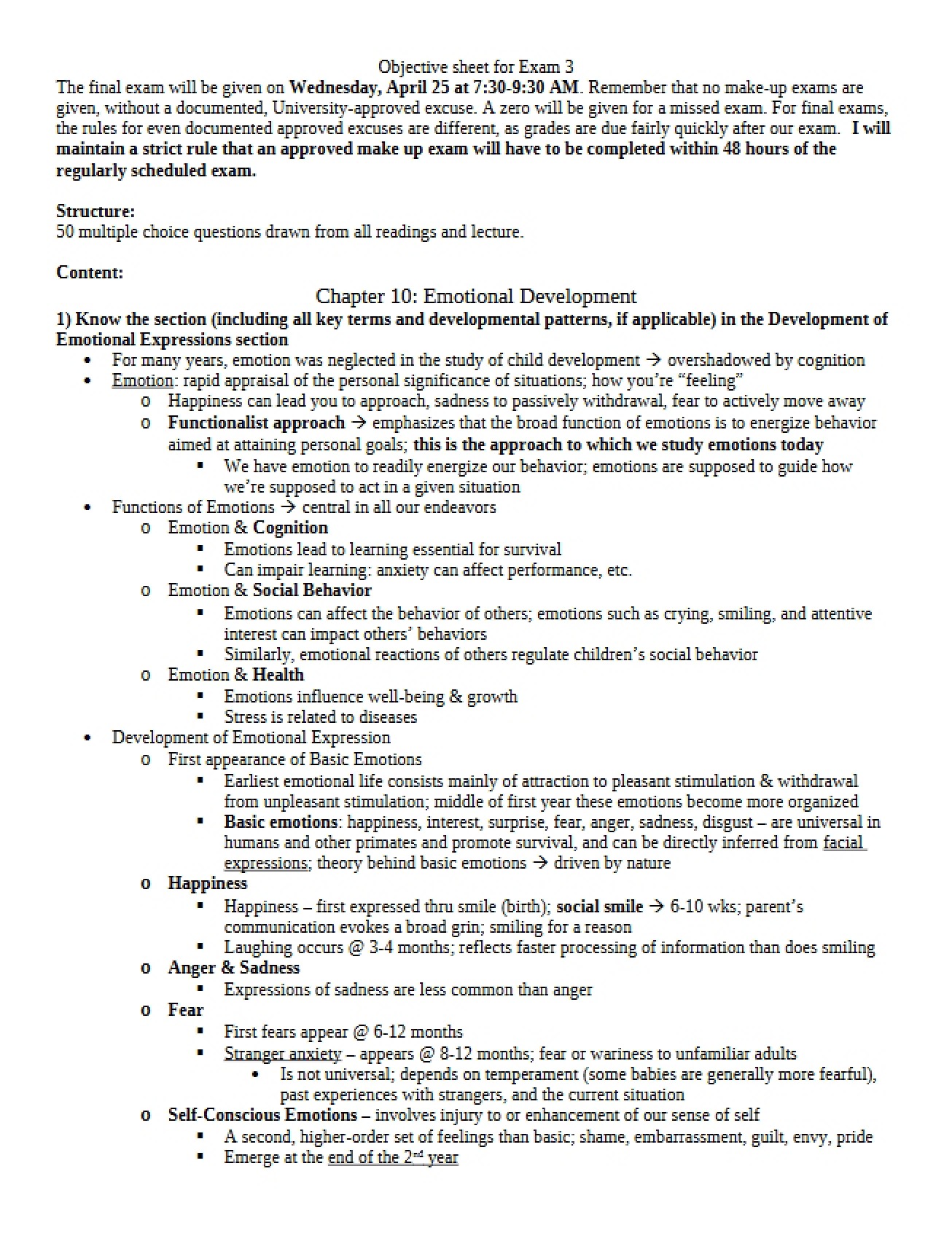 Comprehensive Notes for the Third Examination