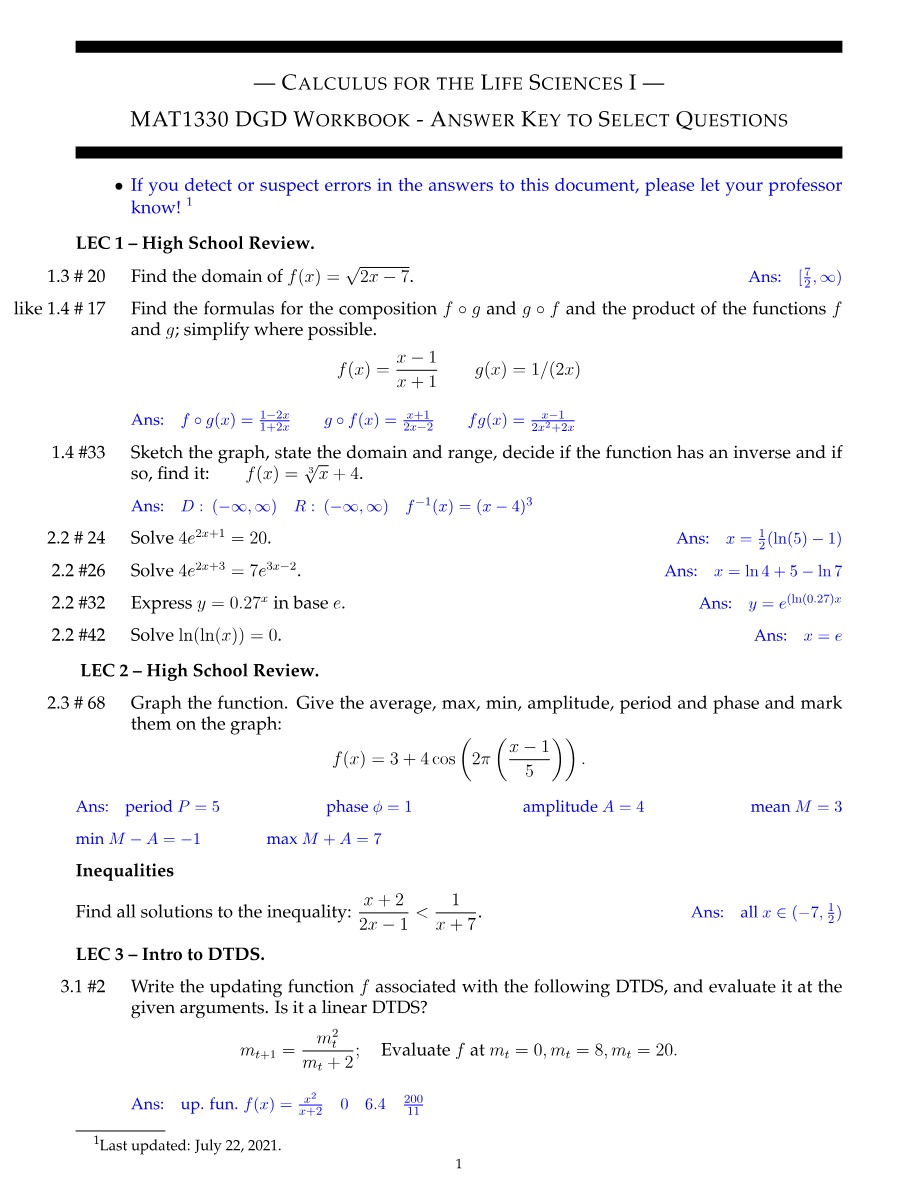 MAT1330 DGD Workbook Key Part 2