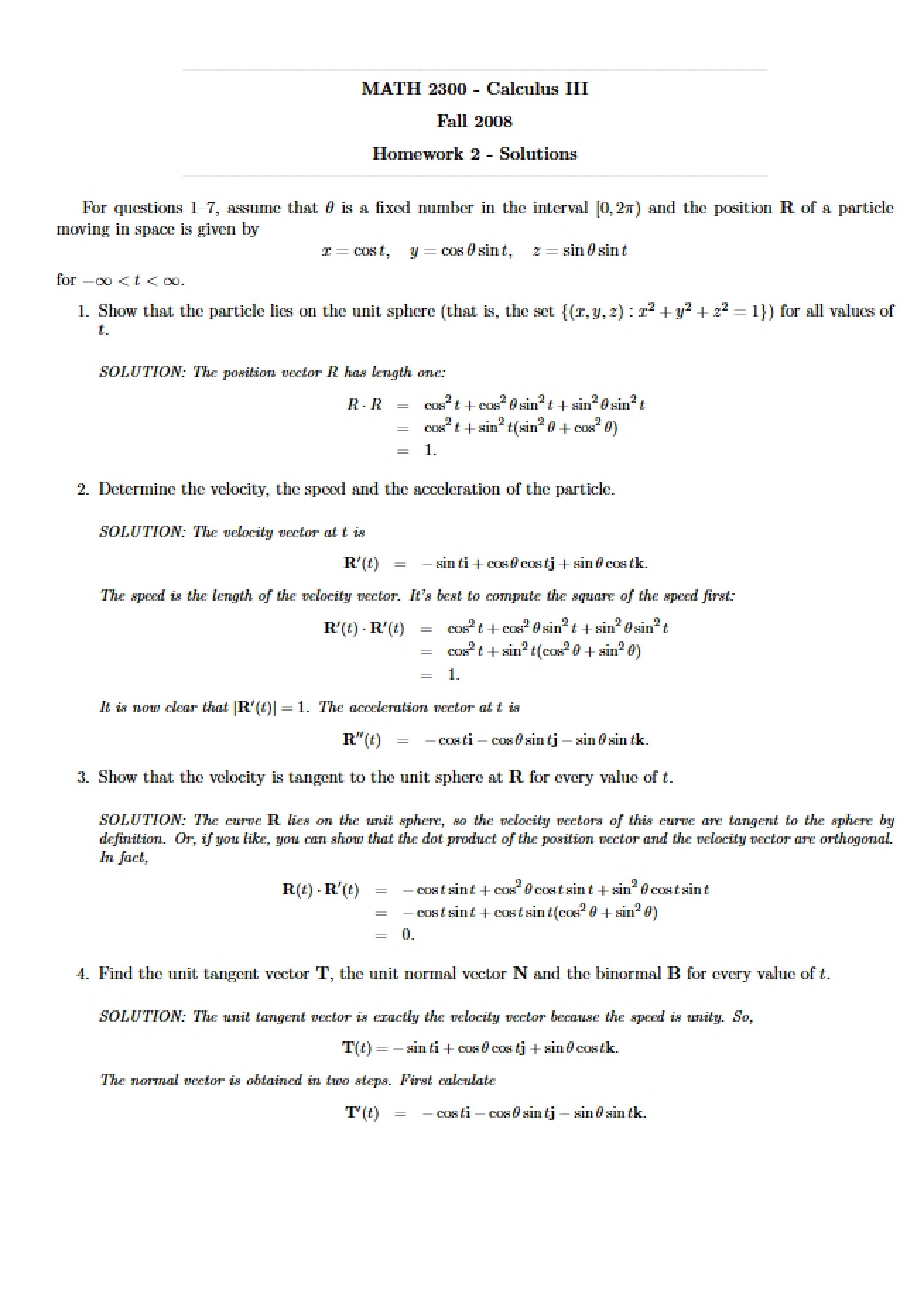 Homework 2 (Benson, Fall 2008)