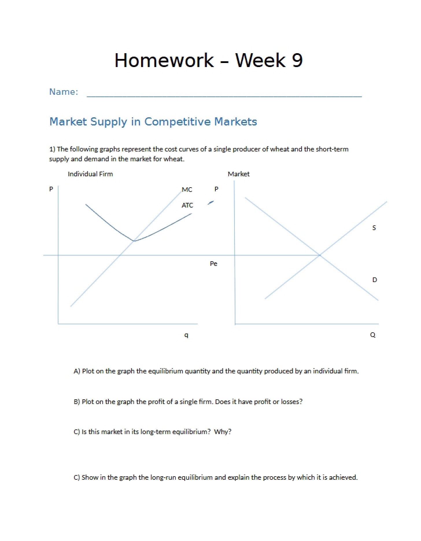 Week Nine Homework