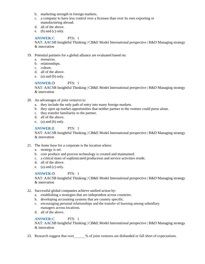 Evaluating Resources for Maximizing Global Alliances