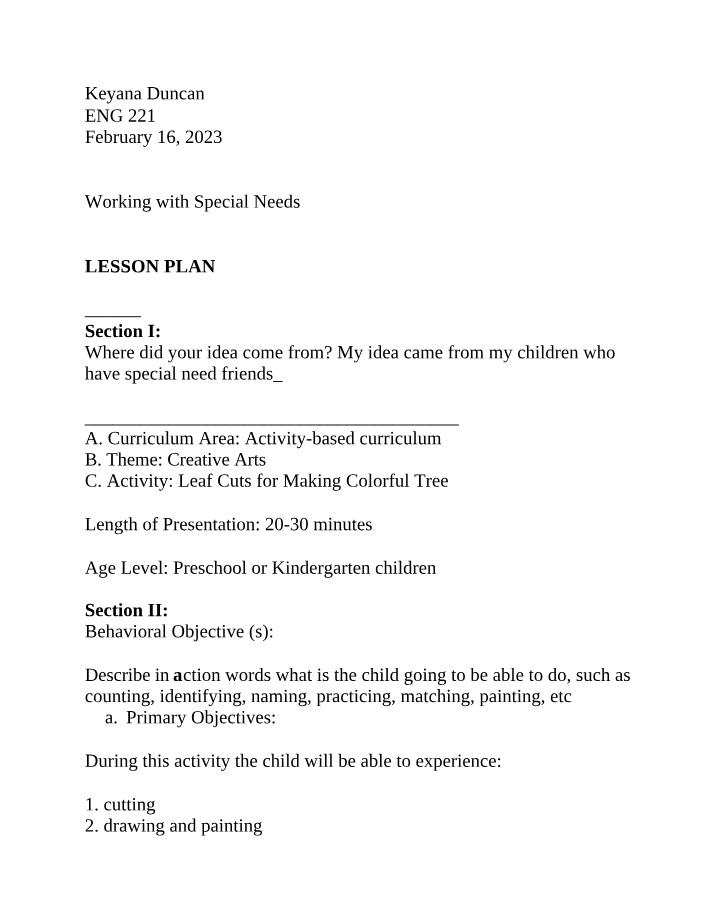 Applied Communications II Lesson Plan