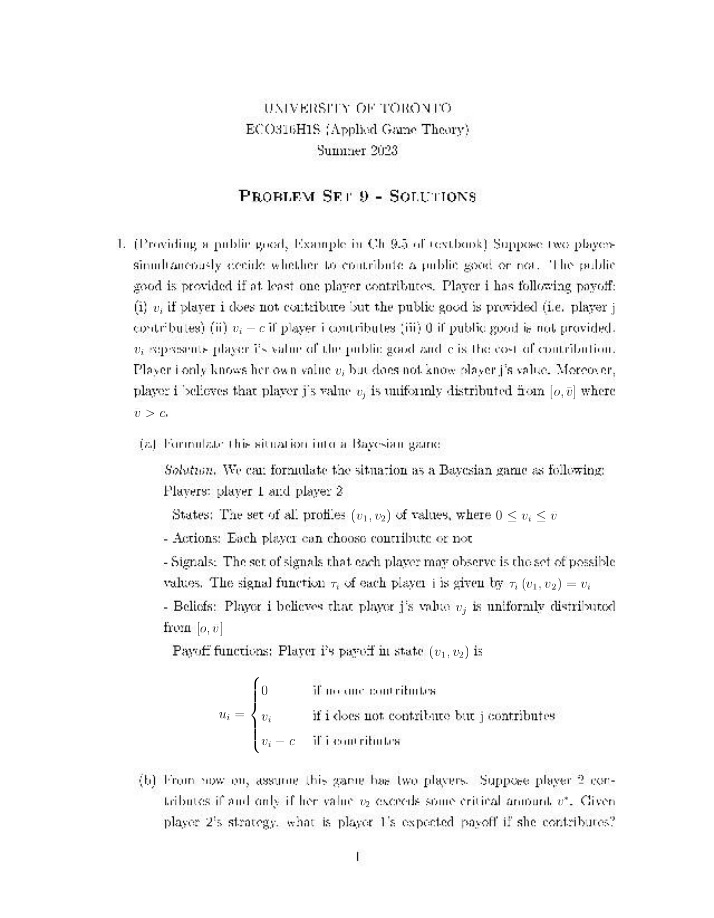 ECO316 - PS9 Solutions