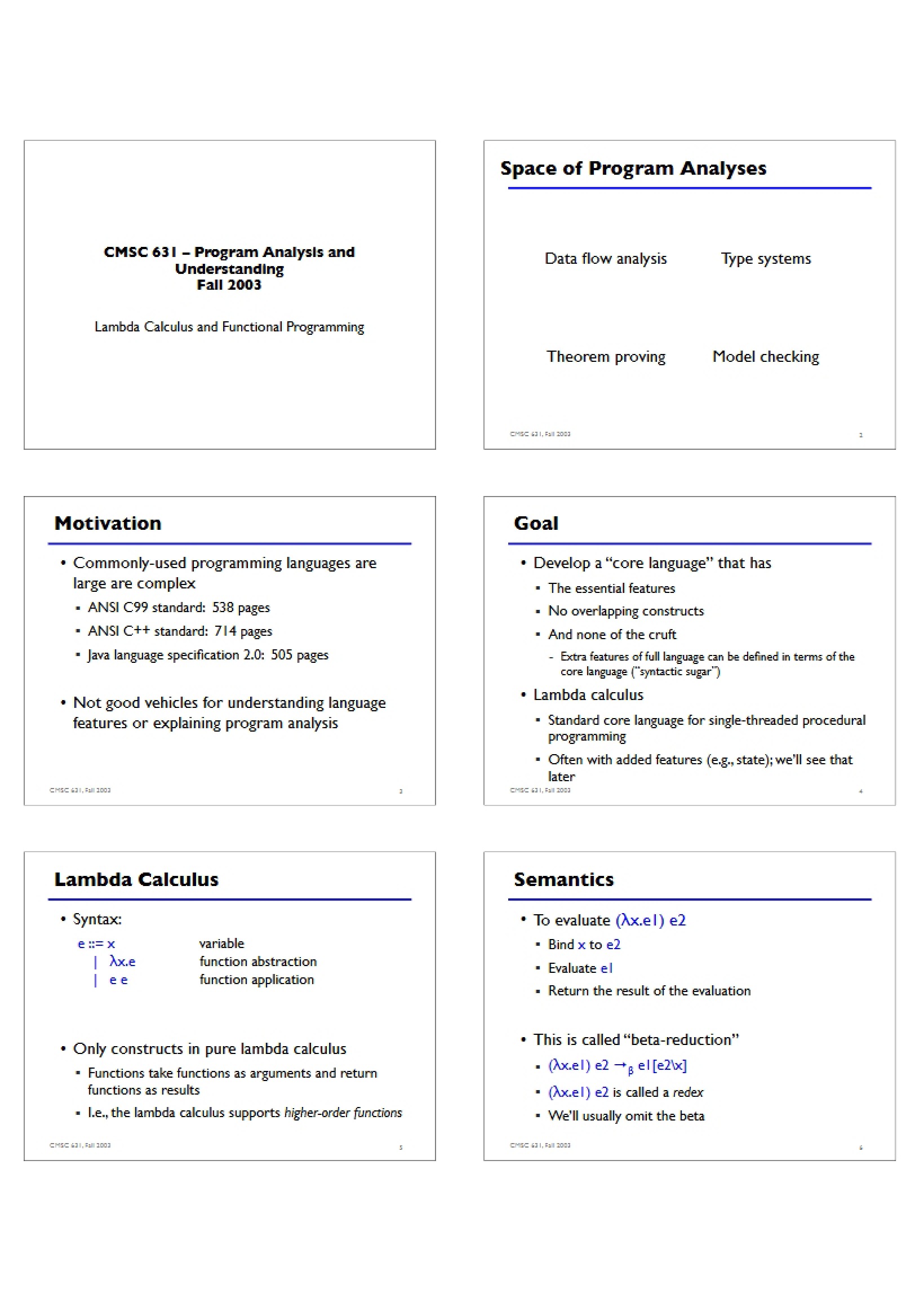 Functional Programming and Lambda Calculus
