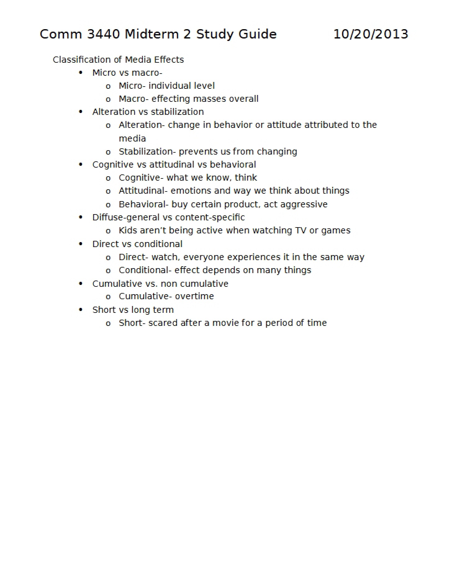 Media Effects Classification