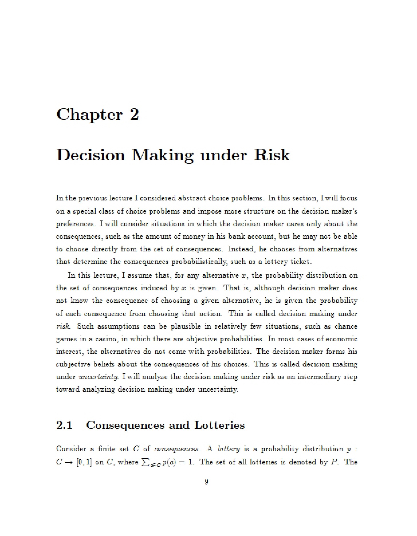 Risk-Based Decision Making