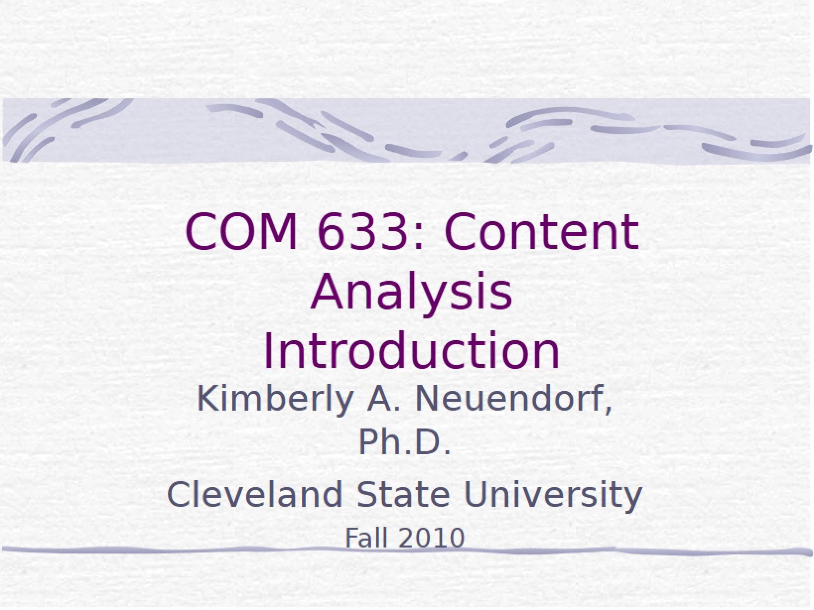 Intro to Content Analysis