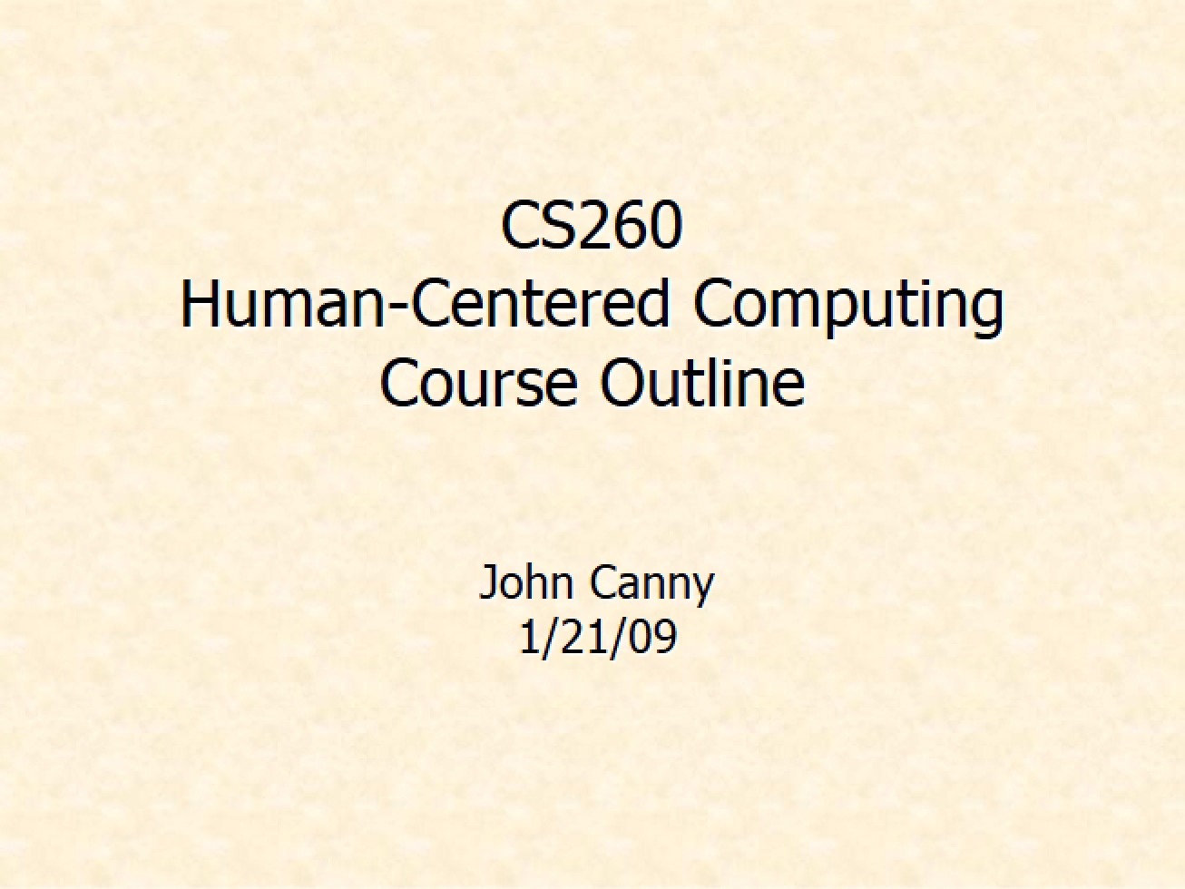 Class Session Notes