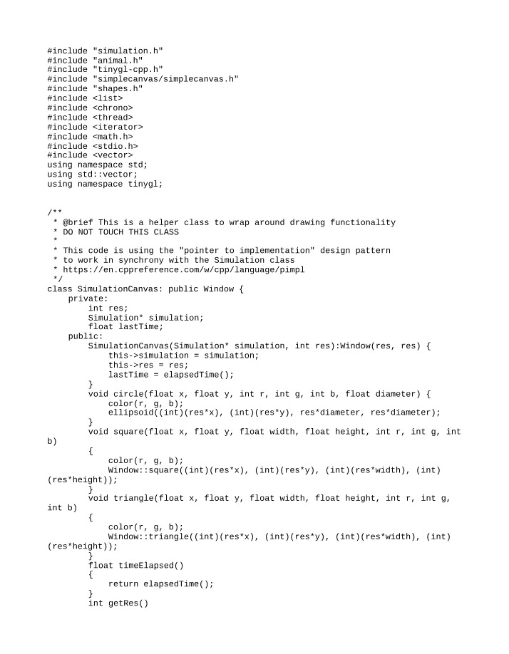 Creating Shapes in C++ with TinyGL-CPP Simulation