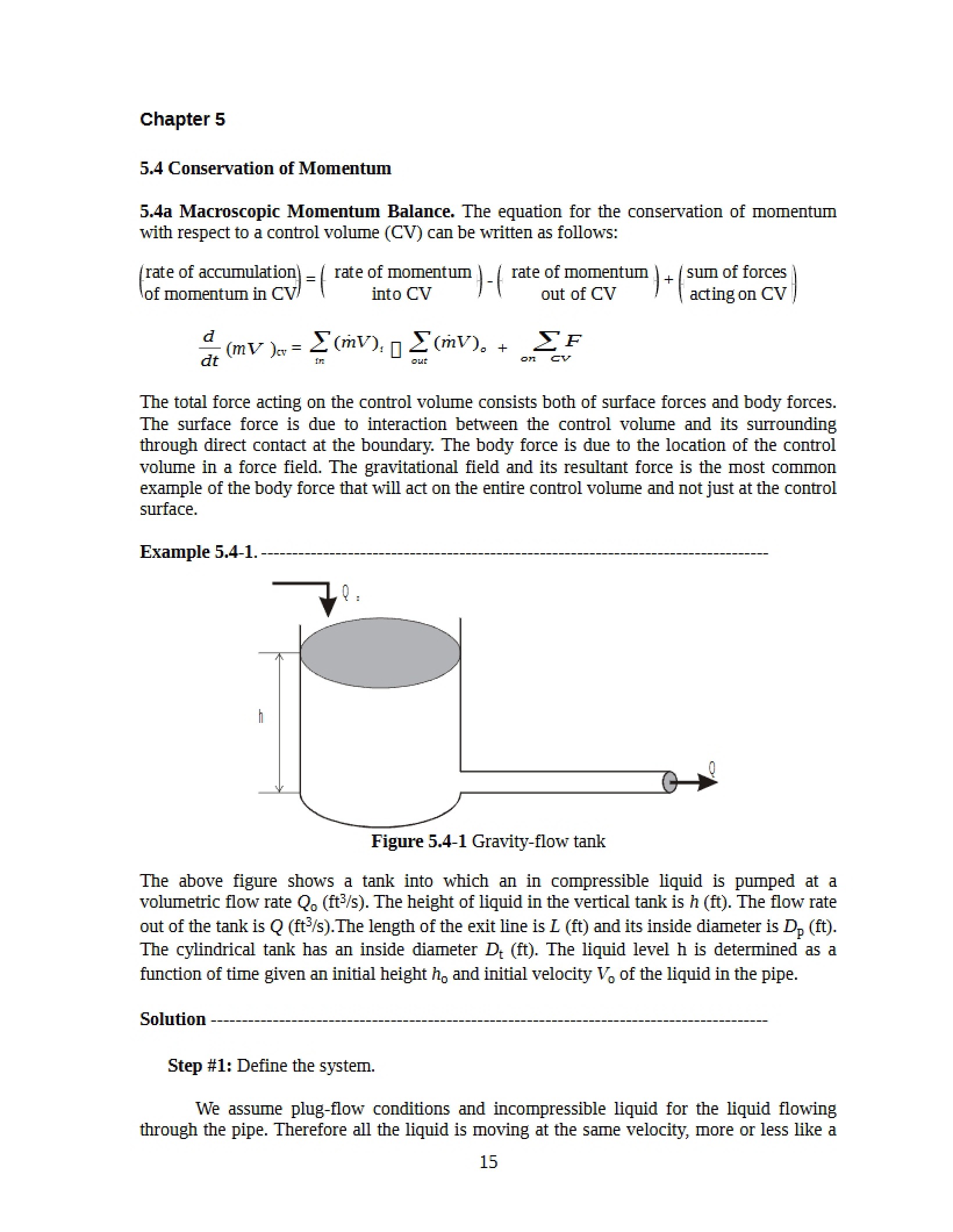 Transport Phenomena I - Ch 5
