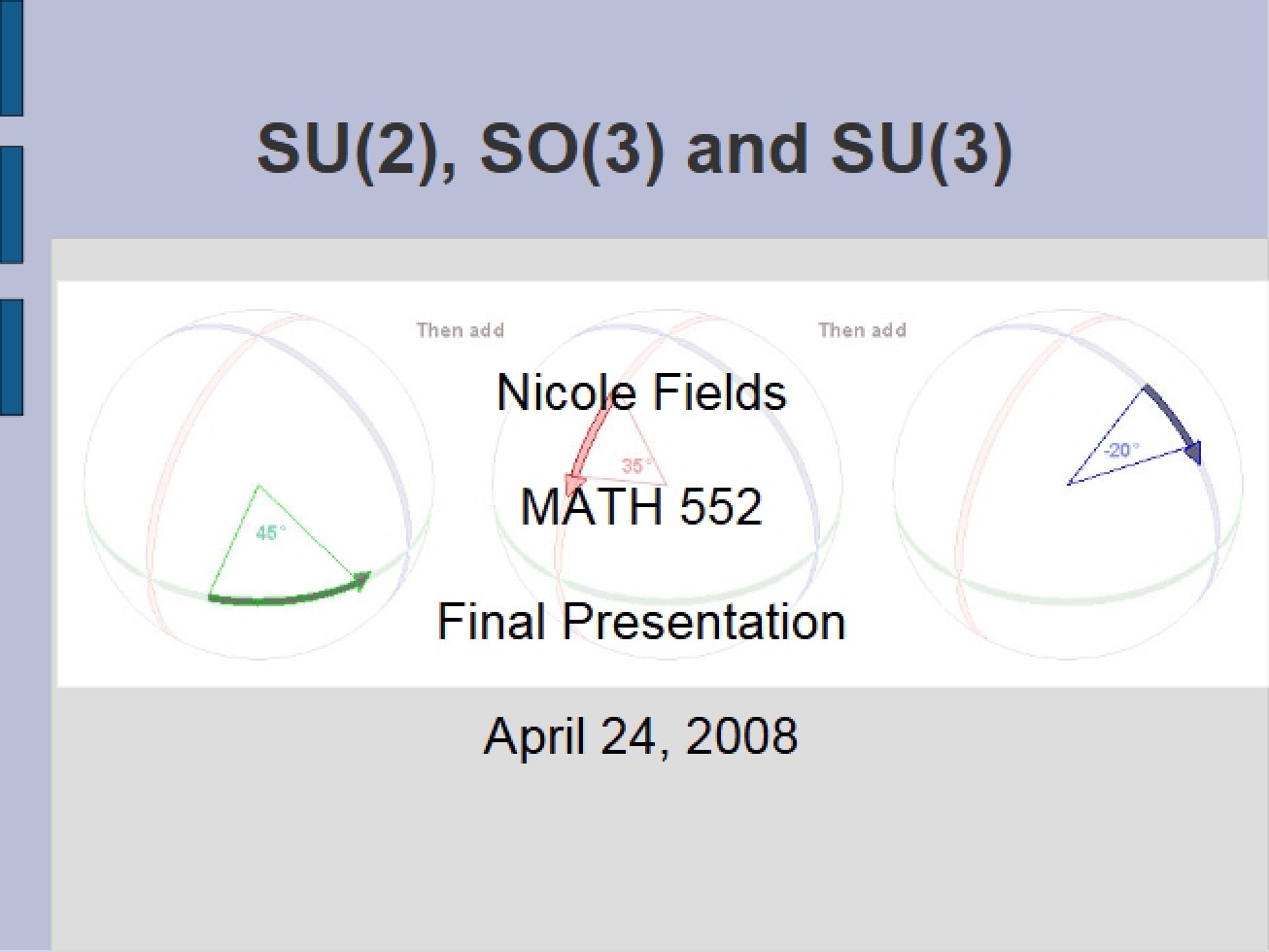 Presentation Math 552 Final
