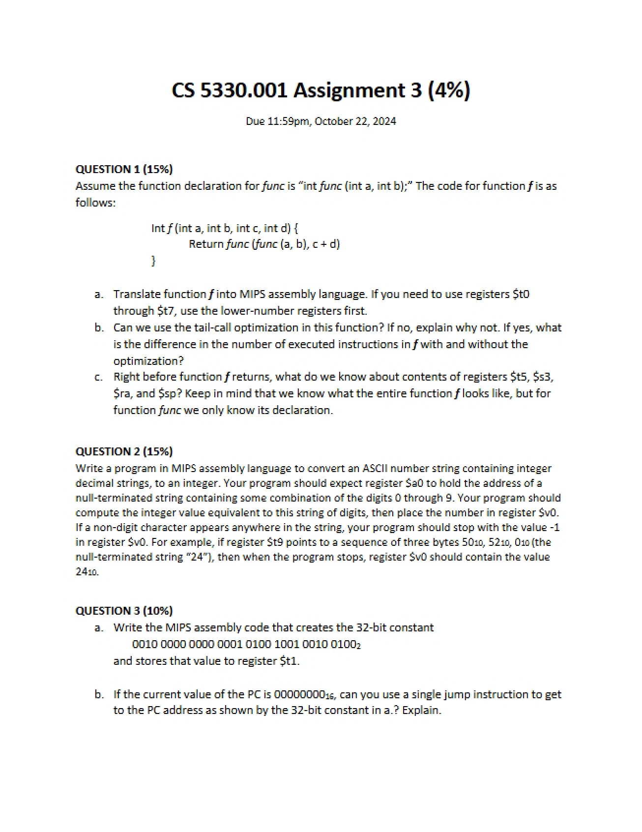 Third Assignment CS 5330