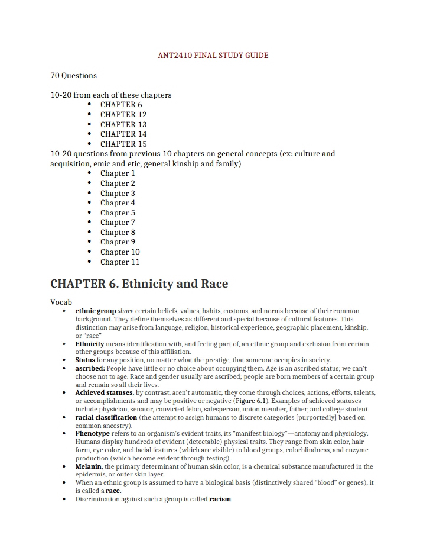 Exploring Ethnicity and Race (Chapter 6)
