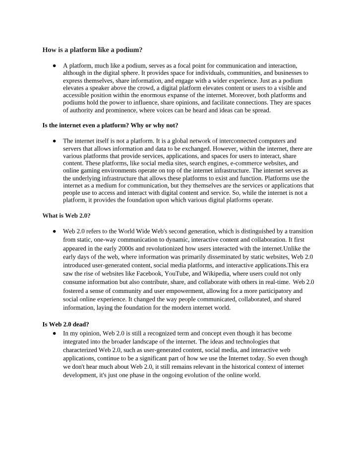 How Platforms and Podiums Shape Web 2.0 and Digital Communication