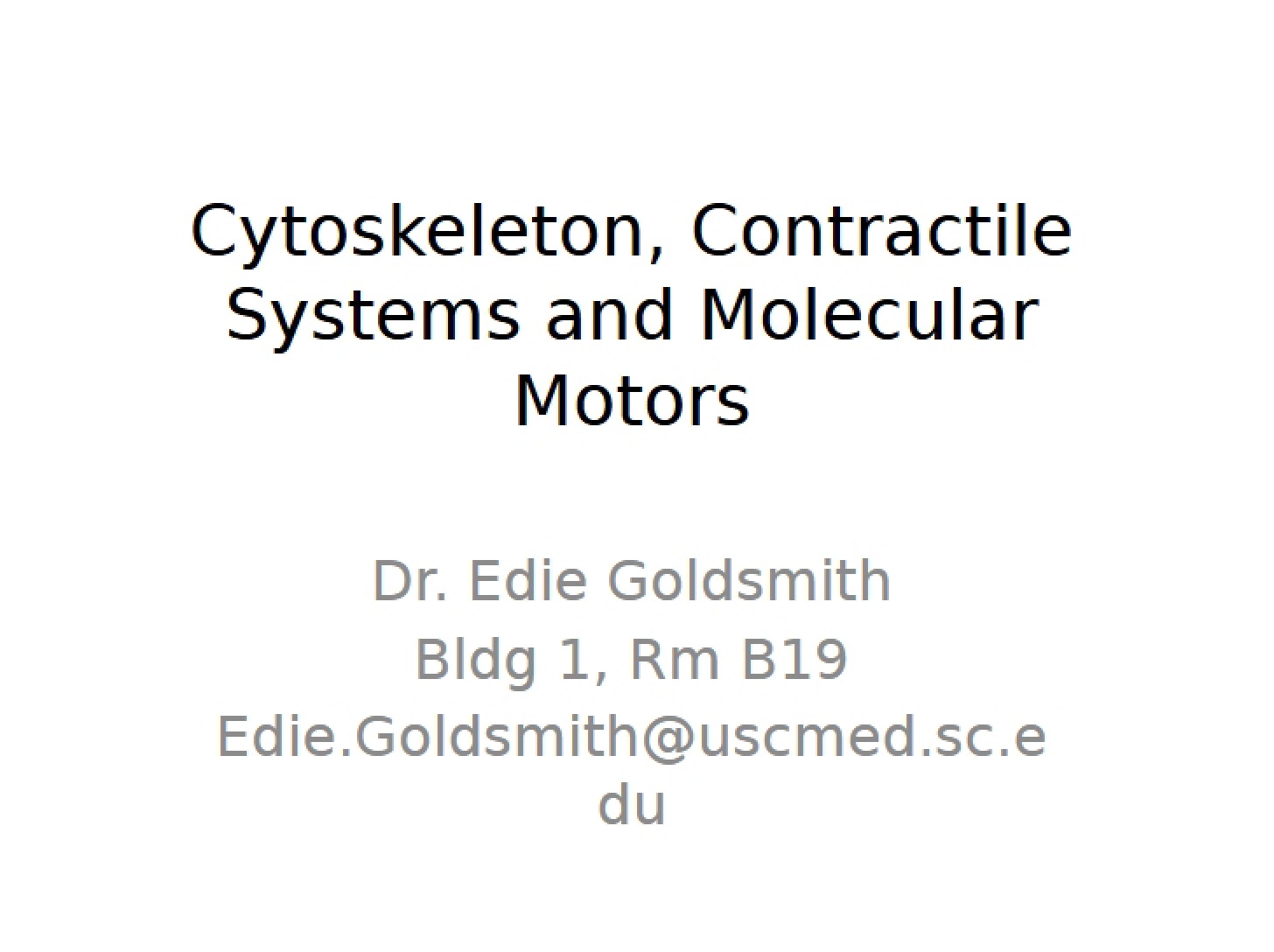 Cytoskeleton - BMSC 708