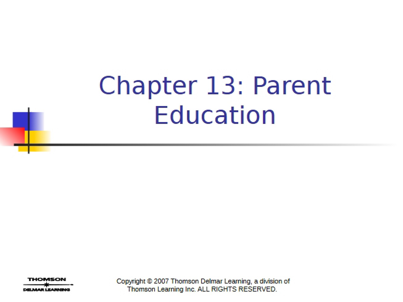 Parent Education Chapter 13