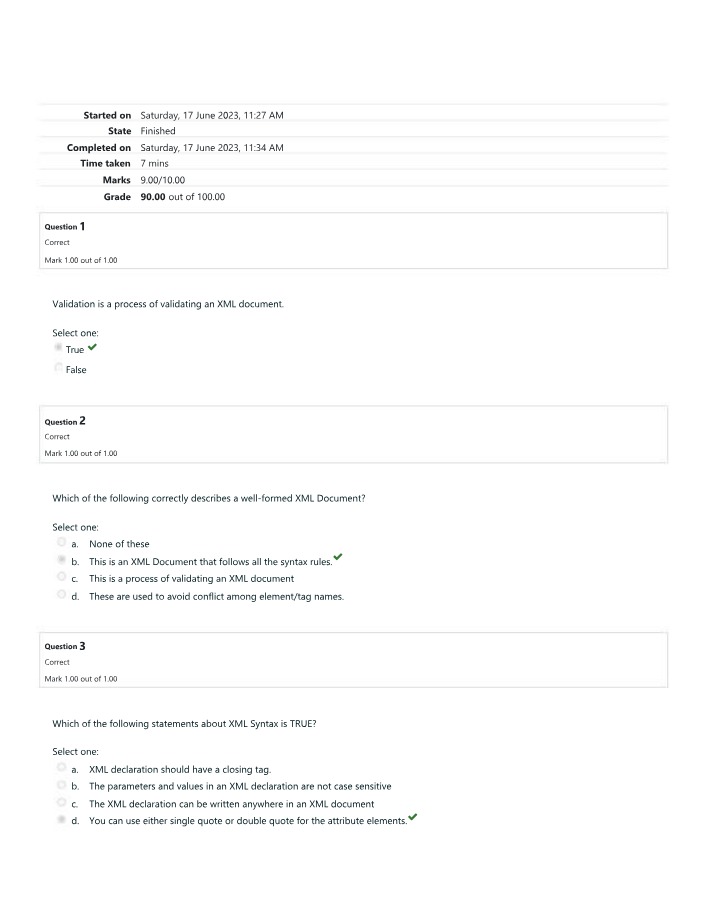 XML Validation Syntax and Well-Formedness