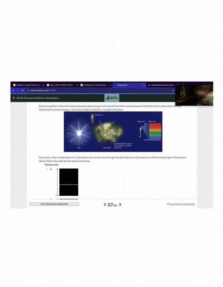 Ch 04 Quiz - Process of Science and Atmosphere