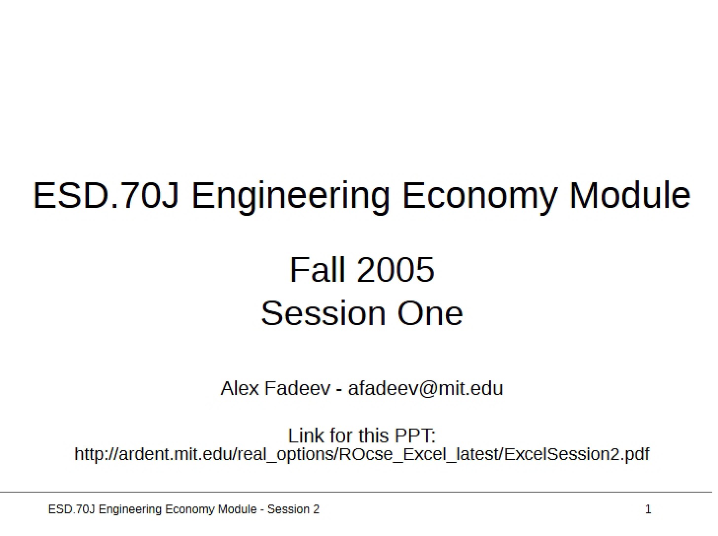 General Lecture Notes