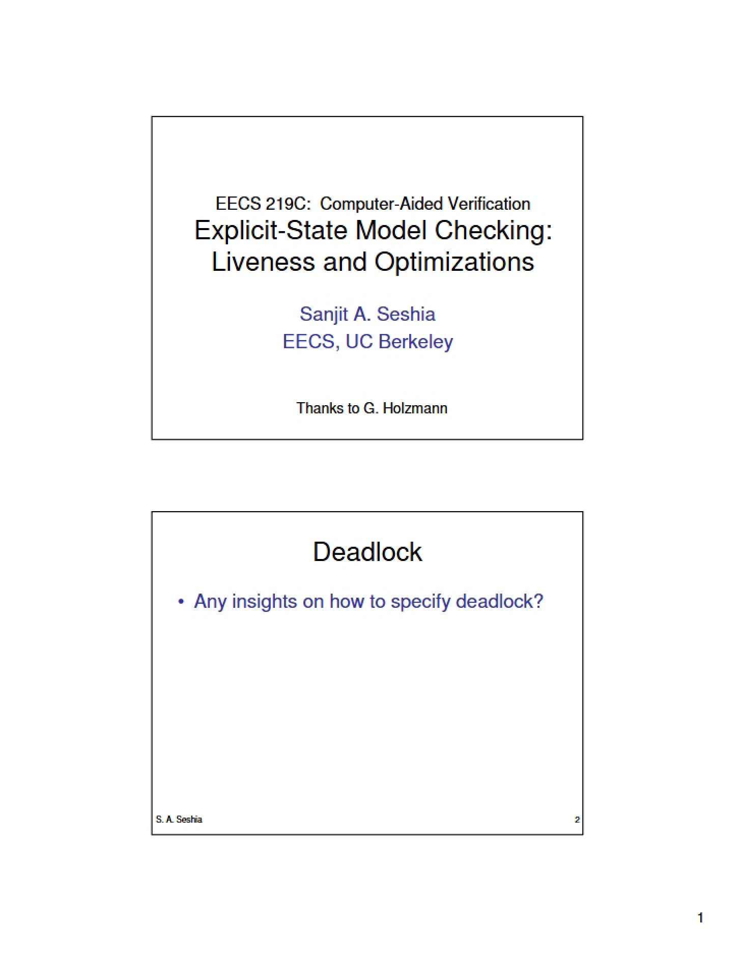 Explicit-State Model Checking Optimizations and Liveness