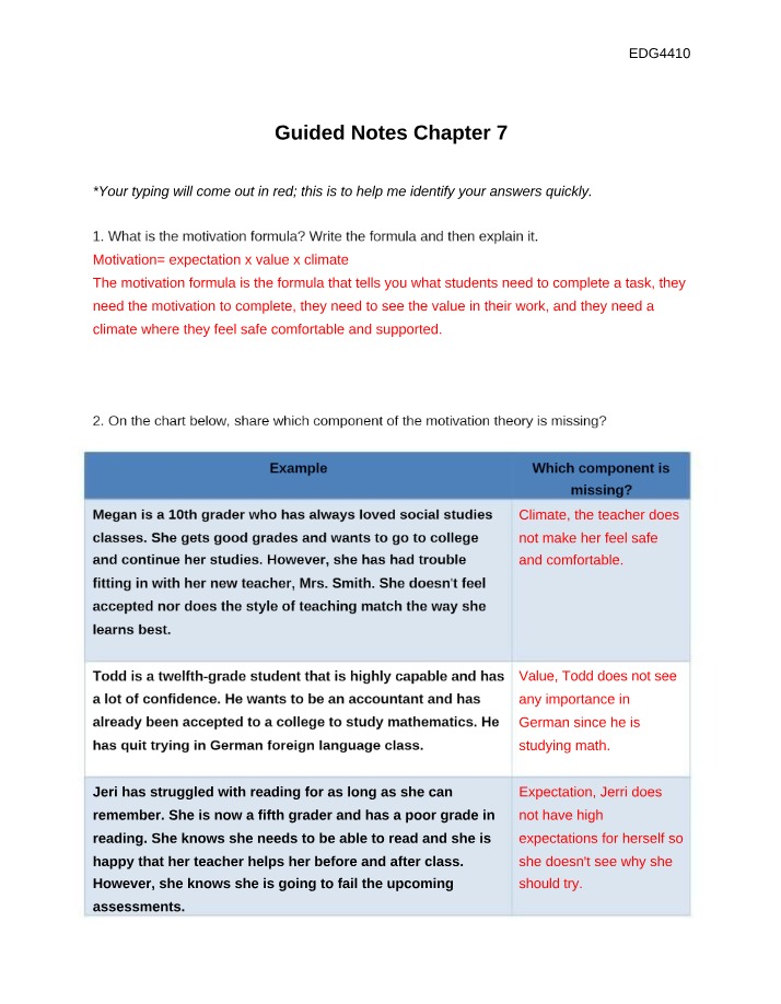 Guided Notes Chapter 7 Part B