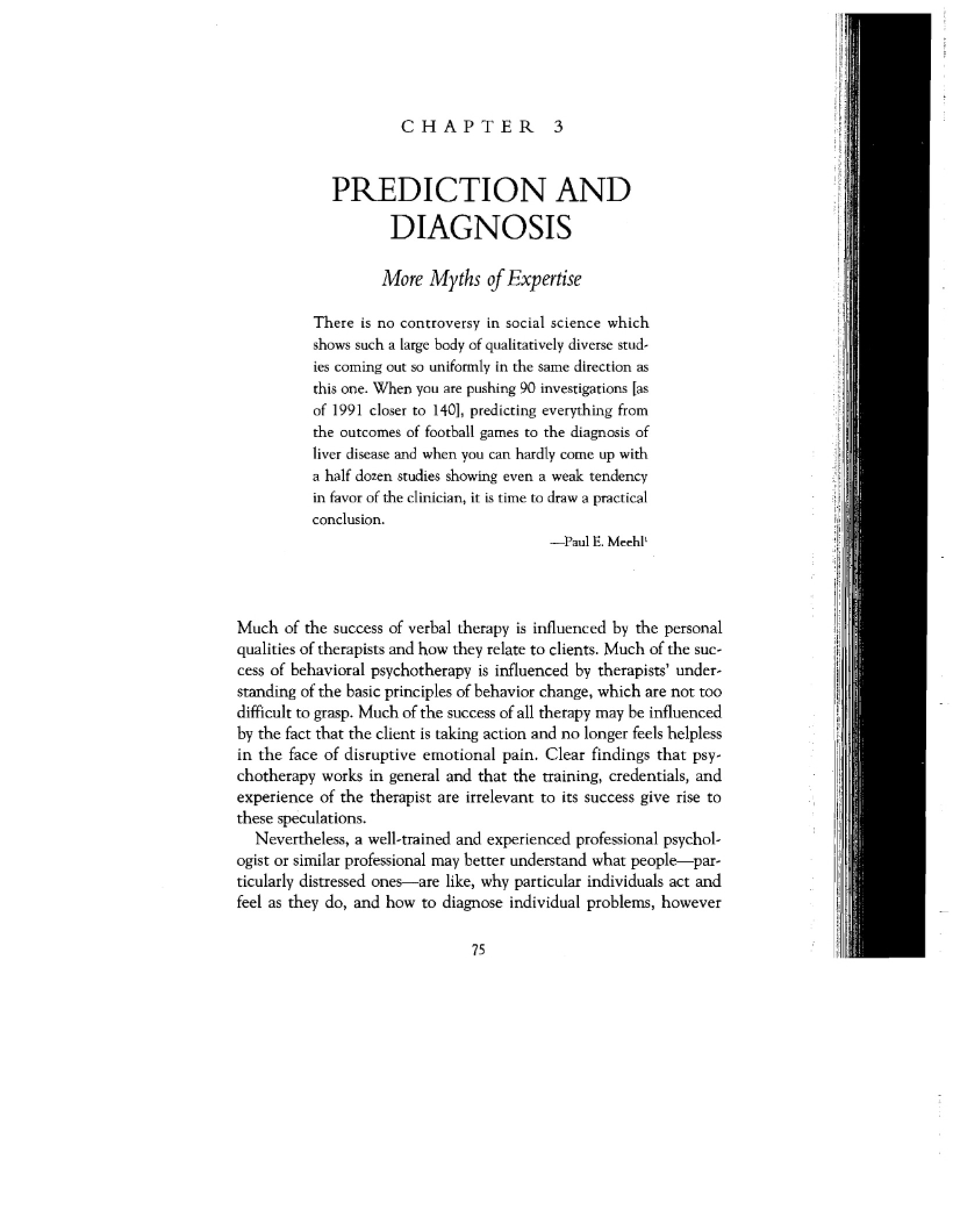 Diagnosis and Prediction