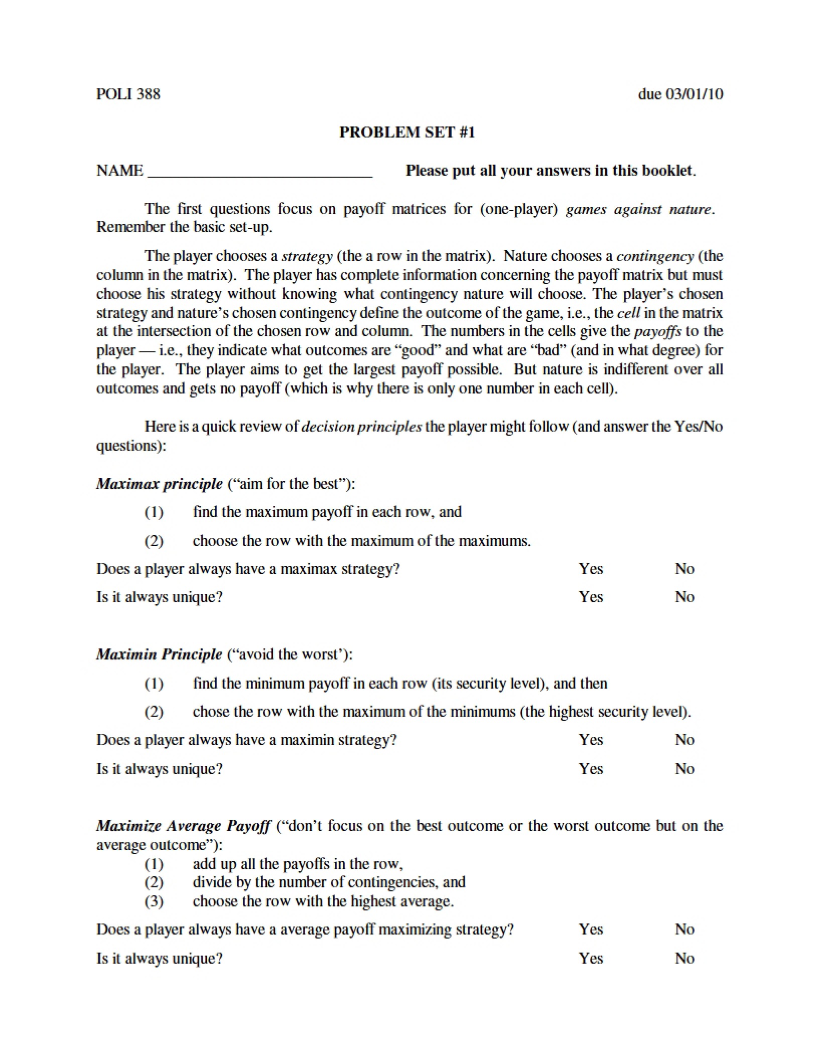 Problem Set 1