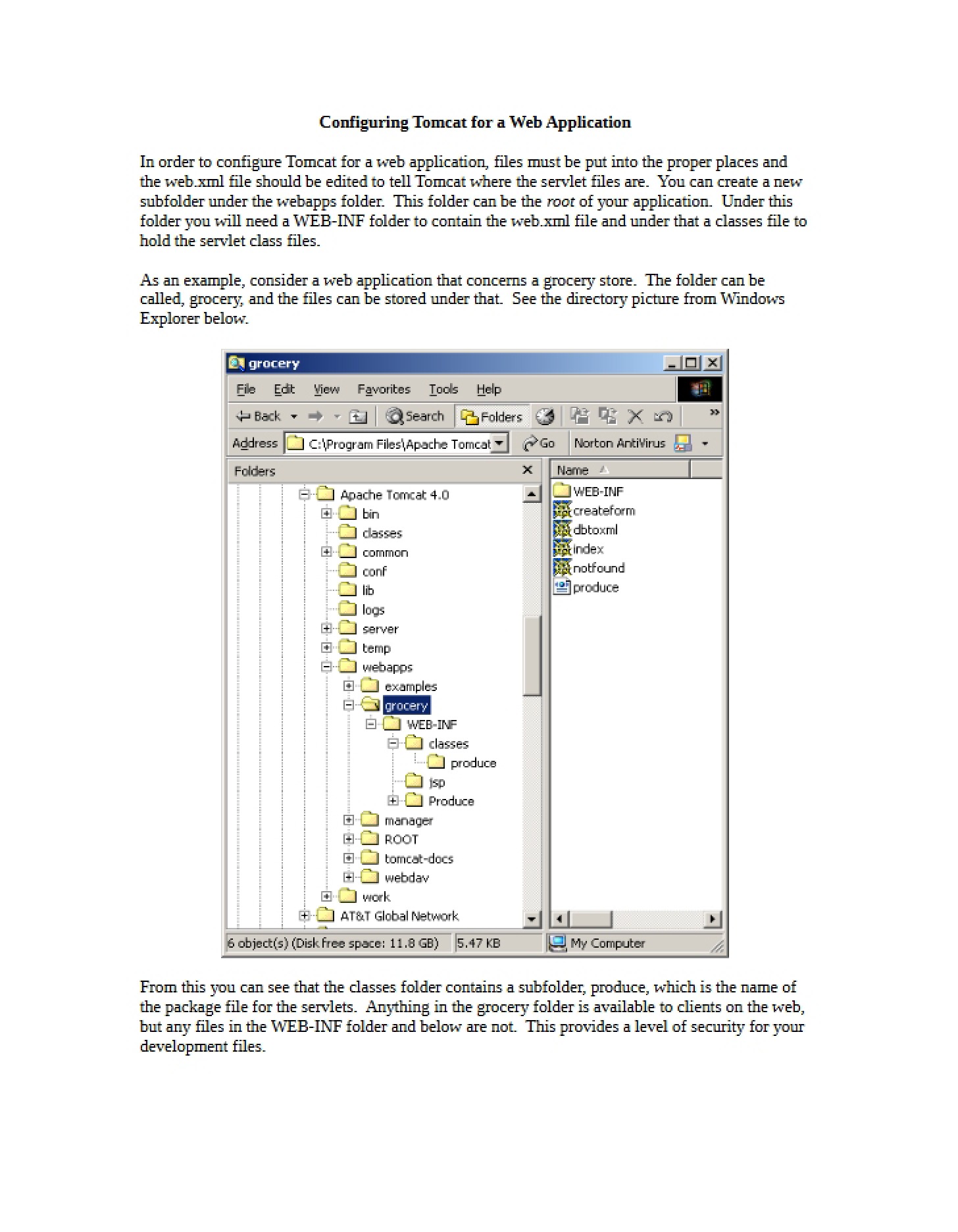 Web Application Configuration for Tomcat