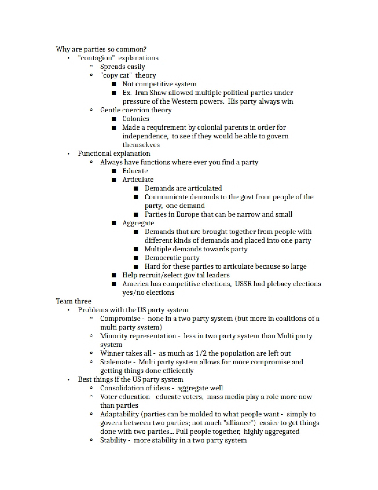 Missing Notes for Exam 1