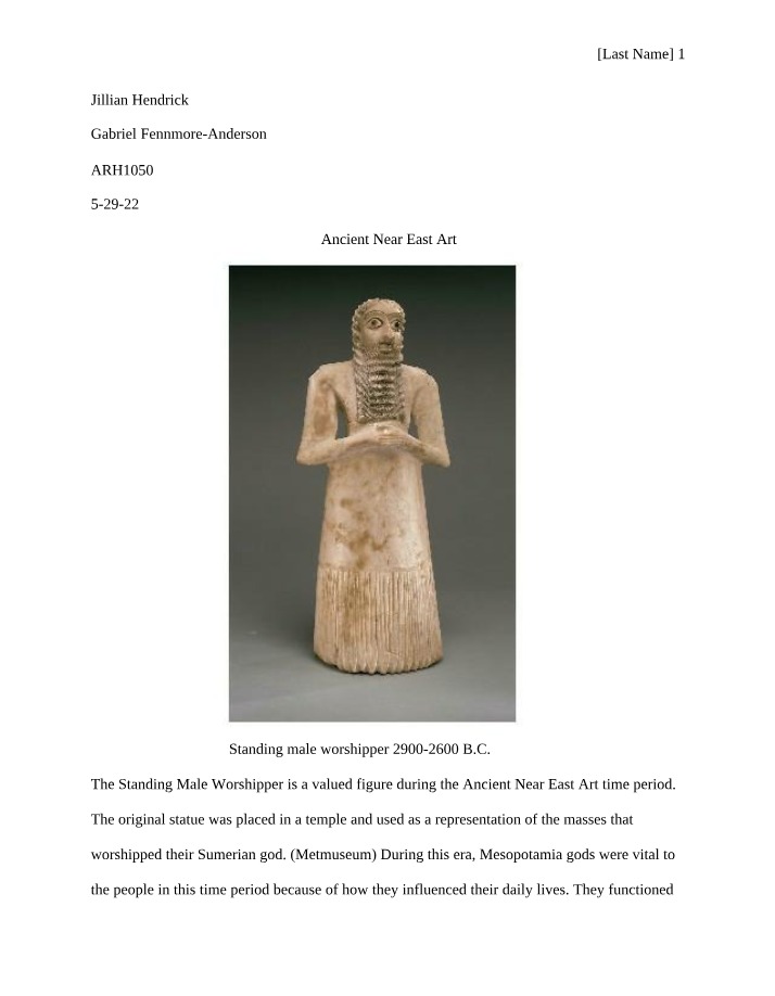 Essay on the Standing Male Worshipper