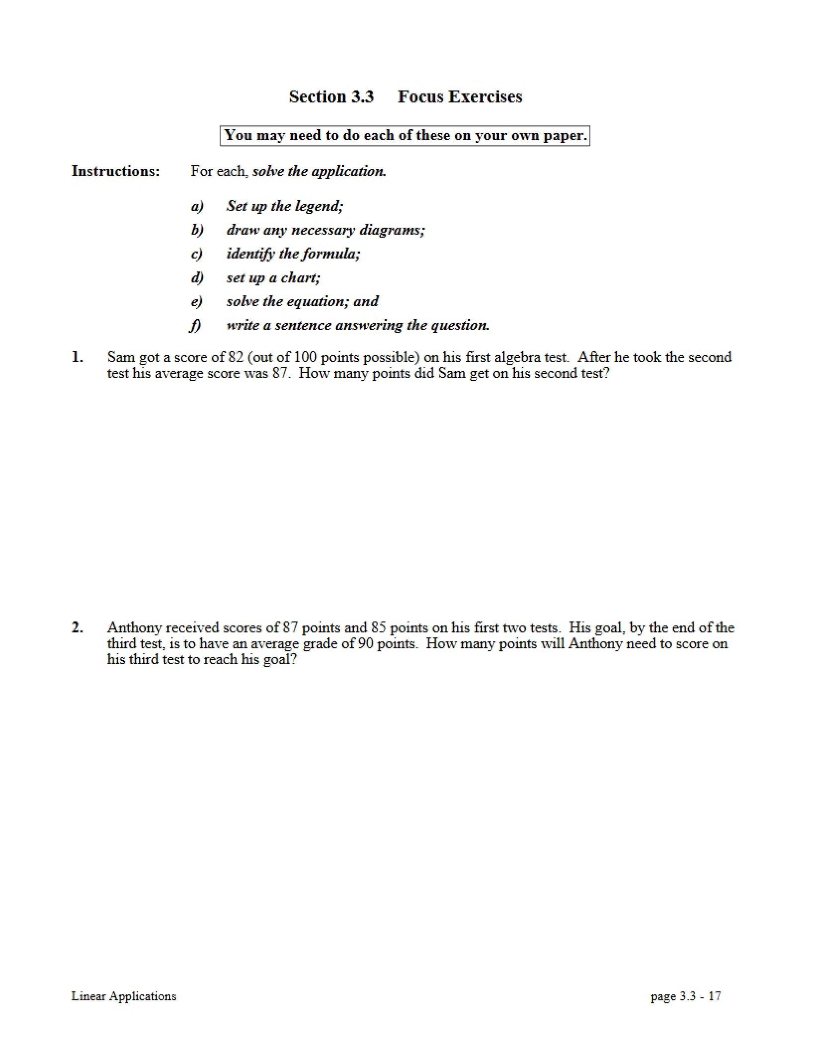 Study Guide for Elementary Math