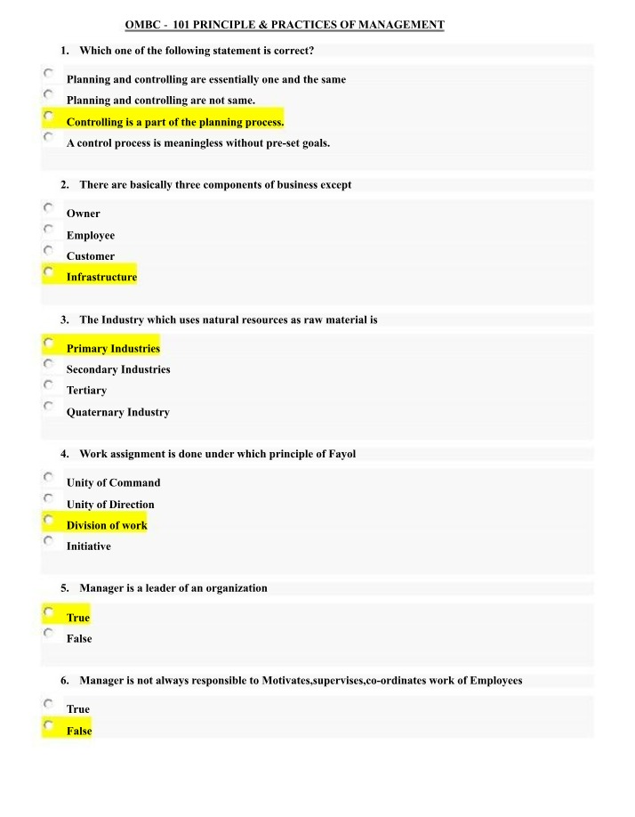 Management - Principles and Practices